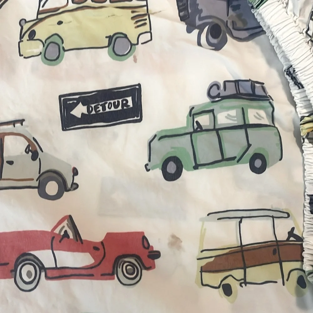 Crate&Kids Colorful Car Print organic Bedding Sheets